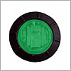 Maxxima 1.25" Round Green Auxiliary Courtesy Light, 1-3/8" Mount - M09400G