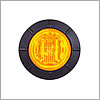 Maxxima 1.25" Round P2/P3/PC2 Clearance Marker Amber Clear Lens - M09400YCL
