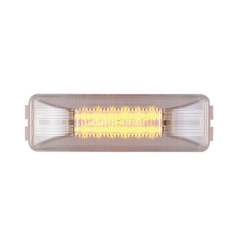 Maxxima 4" Amber Clear Rectangular 2 Pin Clearance Marker - M20350YCL