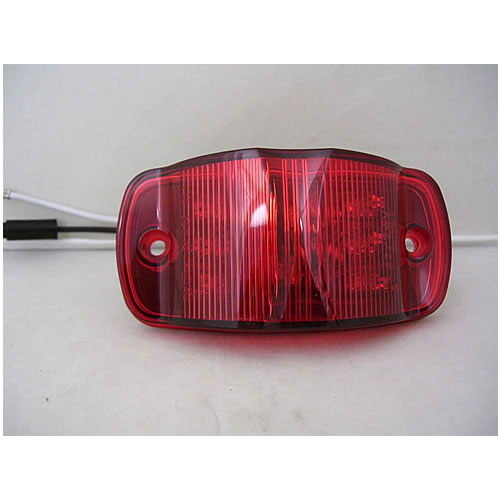 Maxxima Rectangular Clearance Marker P2/P3/PC2 Red - 12/24VDC - M23015R-DV