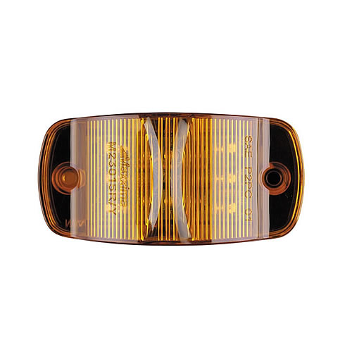 Maxxima Rectangular Clearance Marker P2/P3/PC2 Amber - 12/24VDC - M23015Y-DV