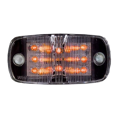 Maxxima Rectangular Clearance Marker P2/P3/PC2 Amber Clear Lens - M23015YCL