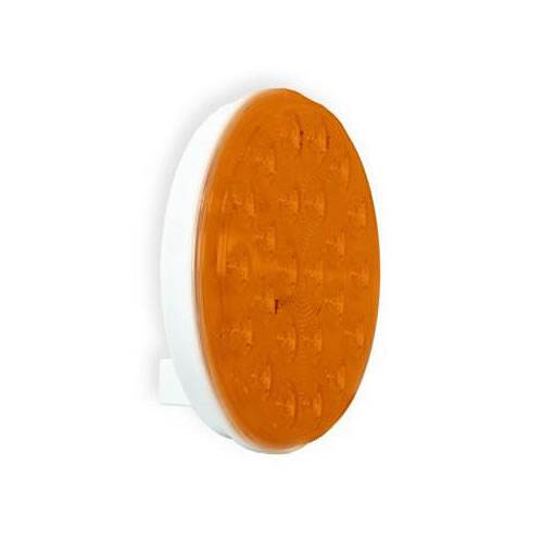 Maxxima 4" Round Amber LED Warning Light - 8 Selectable Patterns - M42701Y