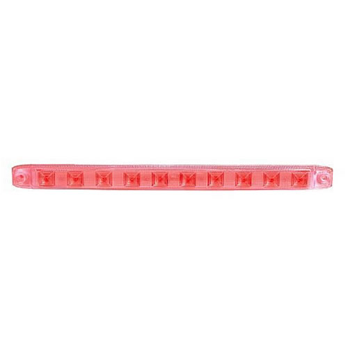 Maxxima 10 LED Rectangular Surface Mount Red Clear Lens Stop/Tail/Turn Strip Light M63318RCL-A