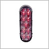 Maxxima 6" Oval Red Stop/Turn/Tail Light with Clear Lens, Grommet Mount, PL-3 - M63322RCL