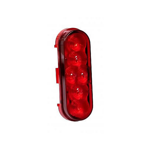 Maxxima 6 LED Red Oval Stop/Tail/Turn Light - M63346R