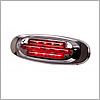Maxxima Chrome Oval Red Clearance Marker - M72270R