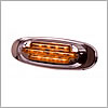 Maxxima 13 LED Chrome Oval Amber Clearance Marker - M72270Y