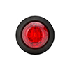 Maxxima 3/4" Round Red Mini Aux Stop/Turn P2 Only Blunt Cut - Bulk Pack -0 M09300RAS-XBC