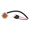 Maxxima 3/4" Amber Mini Clearance Auxiliary Turn Light - 50 QTY Bulk Pack w Blunt Cut Wire Leads - M09300YAT-XBC