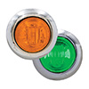 Maxxima 3/4" Round P2P3 CM Amber With Green Aux - M09340YG-DC