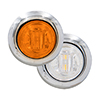 Maxxima 3/4" Round P2P3 CM Amber with White Aux - M09340YW-DC