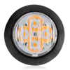 Maxxima 1-1/4" Round P2PC CM Amber Clear Lens and Flashing Warning M09450YCL-DC
