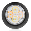 Maxxima 1-1/4" Round P2PC CM Amber/White Clear Lens and Flashing Warning M09450YWCL-DC