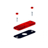 Maxxima 1 5/8" X 4.5" CM Red Reflector - M17100R-DV