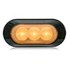 Maxxima 3 LED Amber Clear Lens Warning Light, Surface Mount, Bulk Pack - M20383YCL-X