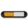 Maxxima Thin Low Profile 6 LED Amber / White Clear Lens Class 1 Warning - M20389YWCL
