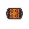 Maxxima 2"x 3" Rectangle Surface Mount Warning Amber - M20431Y