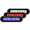 Maxxima Surface Mount Warning Tri Color 18 LED Red/White/Blue Clear Lens -0 M20494RWB-TC