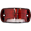Maxxima Rectangular Red Clearance Marker P2PC with Blue Ground Light - M23025RB-DC