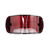Maxxima Rectangular Red Clearance Marker P2PC with White Ground Light - M23025RW-DC