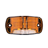 Maxxima Rectangular Amber Clearance Marker P2PC with White Ground Light 12/24VDC - M23025YW-DCDV