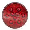 Maxxima 4" Round Red STT LIGHTNING Dual Voltage 12/24 V DC DryFit Connector - M42322R-DVDF