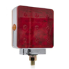 Maxxima Square Chrome Red / Amber STT / PFT Pedestal LH Single Post - M42360R/Y-A