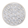 Maxxima 4" Round Amber Clear Lens Flashing LED Warning Light & Park/Turn - 12/24VDC - M42701YCL-A