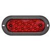 Maxxima 6" Oval Red Stop/Turn/Tail Flange Mount - M63323R-A