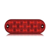 Maxxima 6" Oval Thin Profile Surface Mount LED Warning Light - Red - M63353R