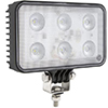 Maxxima Rectangular 6 LED Work Light Black Aluminum Housing 2,400 Lumens 12/24VDC - MWL-50-A
