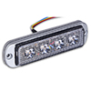 North American Signal 12/24V, Amber, 4 Surface Mount Warning Light, Silver Base - LED4501-A