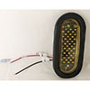 North American Signal 12/24 V Amber, Oval Quad Flash "45" LED Head, includes Grommet - LEDQO45-A
