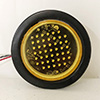 North American Signal 12/24 V Amber, 4" Round Quad Flash "45" LED Head, includes Grommet - LEDQR45-A