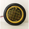 North American Signal 12/24 V Amber, 4" Round Selectable Flash "45" LED Head - LEDR45-A