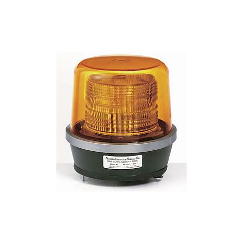 North American Signal 12/24 V Amber Strobe Light, Inner Lens, Outer Dome, Permanent Mount, Double Flash - DFS900-A