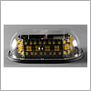 North American Signal 12/24 V Clear outer, Amber LEDs, 17.25", Permanent Mount - MMBLEDFL-C/A
