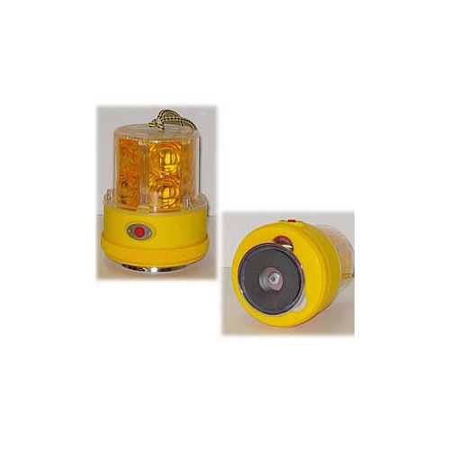 North American Signal 24 LED Flashing Amber Personal Safety Light, 75 lb Pull Magnet Mount - PSLM275-A