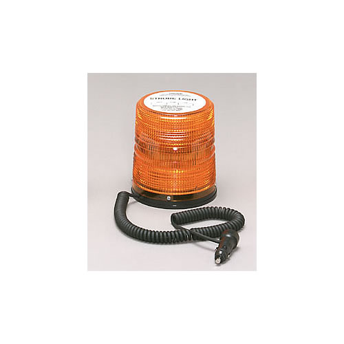 North American Signal 12/24 V Amber Strobe Light, 6" Lens, Magnetic Mount, Quad Flash - Q625HM-A