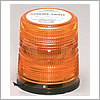 North American Signal 12/24 V Amber Strobe Light, 6" Lens, Pipe Mount, Quad Flash - Q625HP-A