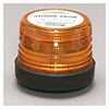 North American Signal 12/24V Amber Single Flash LED lamp, Rubber Base, 1/2" NPT Pipe - LED500P-A