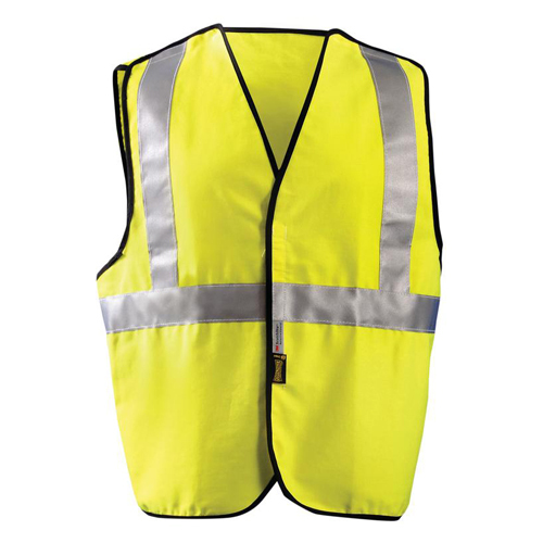 Occunomix Flame Resistant Cotton Rich FR�5-Pt Break-Away Solid Vest, Class 2, Yellow - FR-VCR1312