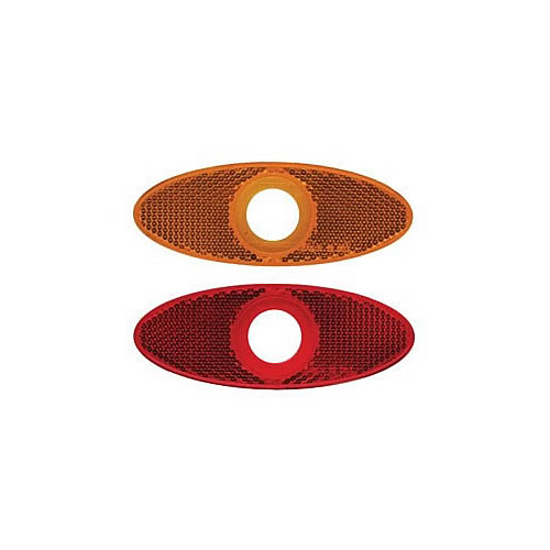 Optronics MCL12 Series LED Marker/Clearance Light Oval Reflector Red - A11RXB