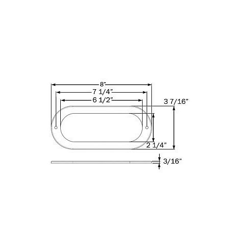 Optronics STL178 Series LED Stop/Turn/Tail Light for Flange Mount - A178TRSSB