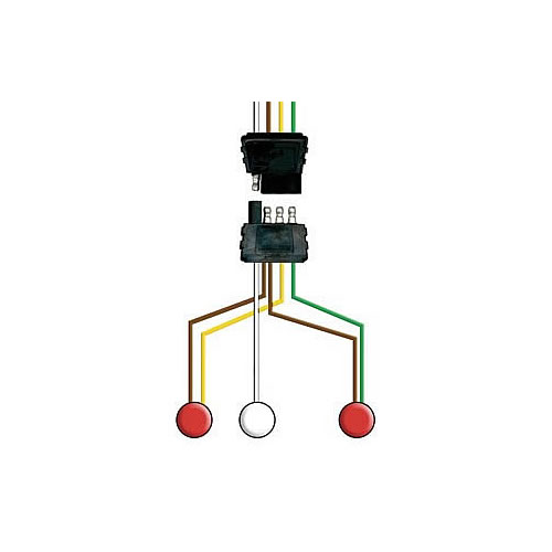 Optronics 4-Way Wishbone Style Wiring Harnesses 20-ft - A20WBP