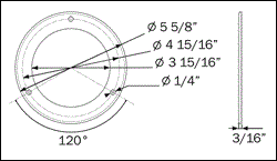 Optronics BUL101 Series LED Back-Up Light with Chrome Plated Plastic Mount - A45CGBP