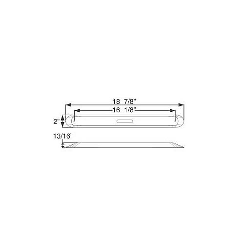 Optronics MCL48 Series LED Marker/Clearance Light Bezel, Chrome - A48CB