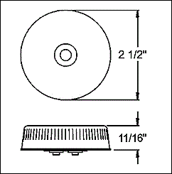 Optronics MC57 Series Marker/Clearance Light Grommet - A55GKP