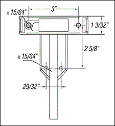 Optronics Black Surface Mount Fender Bracket with Self Grounding - A67BB